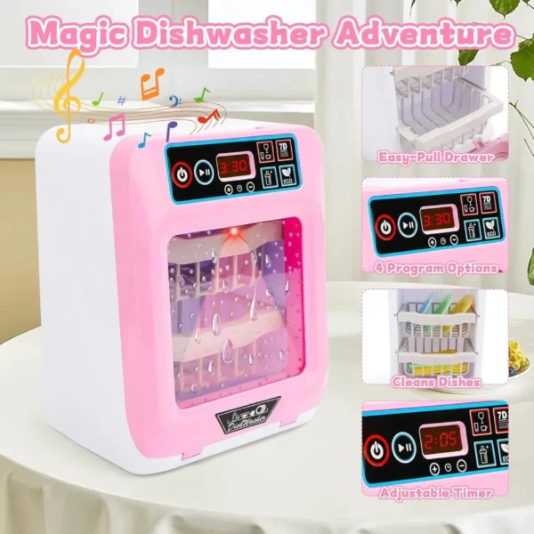 Lava 6 Lavavajillas Infantil con Luz, Sonido y Accesorios