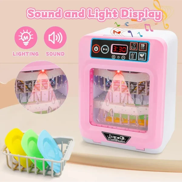 Lava 8 Lavavajillas Infantil con Luz, Sonido y Accesorios