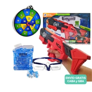 Pistola Lanzadora 2 en 1 con Dardos de Hidrogel y Espuma + Diana Objetivo Pistola Lanzadora 2 en 1 con Dardos de Hidrogel y Espuma + Diana Objetivo