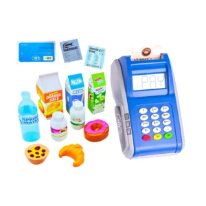 Posnet 2 Juego de Compras Infantil con POSNET Electrónico, Accesorios y Comida
