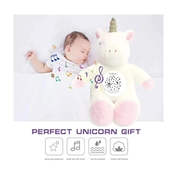 Unicornio 5 Unicornio de Peluche con Luces y Sonidos Calmantes