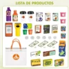 super 2 Juego de Supermercado Infantil con Caja Registradora, Scanner y 47 Piezas