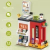 super 3 Juego de Supermercado Infantil con Caja Registradora, Scanner y 47 Piezas