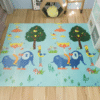 Alfombra Antigolpes Bebe Reversible ELEFANTES y PARQUE DIVERSIONES 150x180 cm y 0,8 cm Grosor