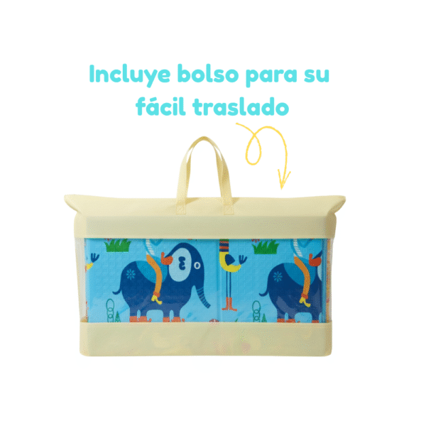 Alfombra Antigolpes Bebe Reversible ELEFANTES y PARQUE DIVERSIONES 150x180 cm y 0,8 cm Grosor