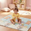 9 Alfombra Antigolpes Bebe Reversible ANIMALES CIELO Y ANIMALES LETRAS 120x180 cm y 0,8 cm Grosor