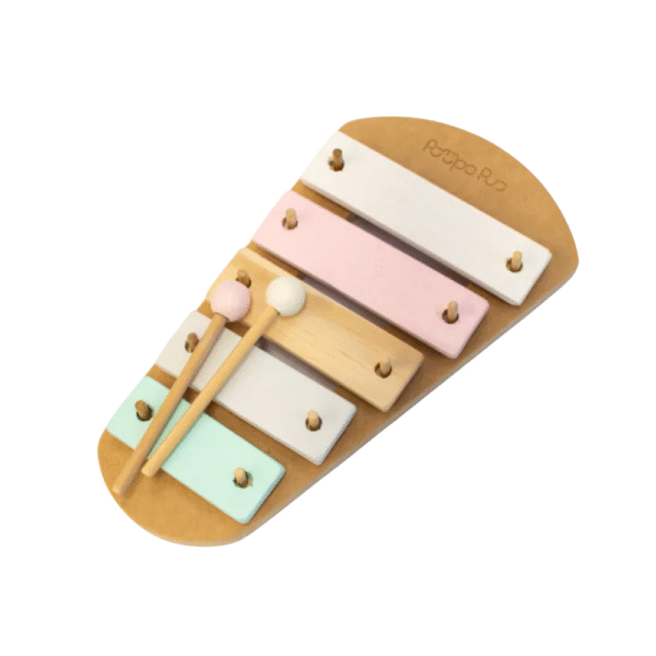 1 Xilofón de juguete con 5 teclas encastrables