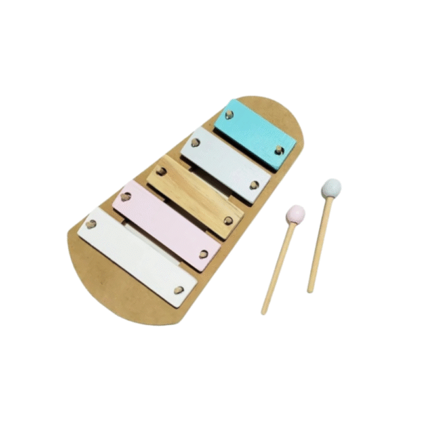 5 Xilofón de juguete con 5 teclas encastrables