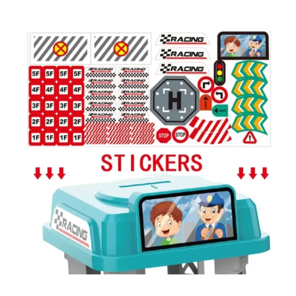 Estacionamiento 2 Pista de Autos 5 Niveles con Rampas en Espiral y Estacionamiento