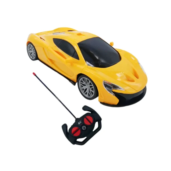 Auto Deportivo a Control Remoto con Sonido, Luces Color Amarillo Auto Deportivo a Control Remoto con Sonido, Luces Color Amarillo