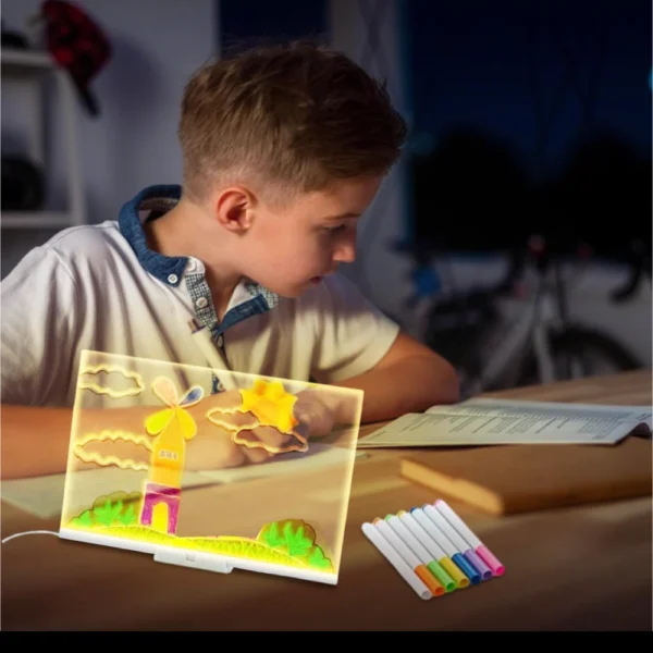 Pizarra Magica para dibujar con LUZ LED