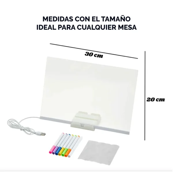 Pizarra Magica para dibujar con LUZ LED