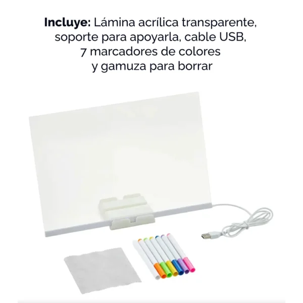 Pizarra Magica para dibujar con LUZ LED