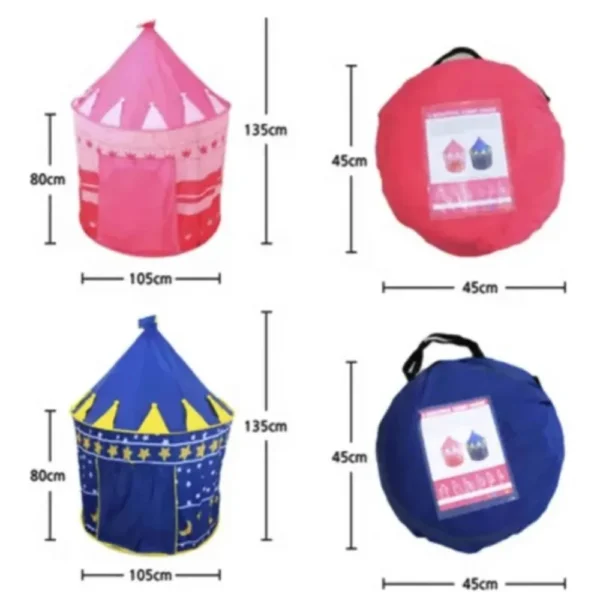 Carpa azul 5 Castillo Carpa de Juguete Infantil Grande Tipo Pelotero Azul