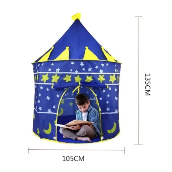 Carpa azul 6 Castillo Carpa de Juguete Infantil Grande Tipo Pelotero Azul