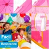 Castillo Carpa de Juguete Infantil Grande Tipo Pelotero Rosa Castillo Carpa de Juguete Infantil Grande Tipo Pelotero Rosa