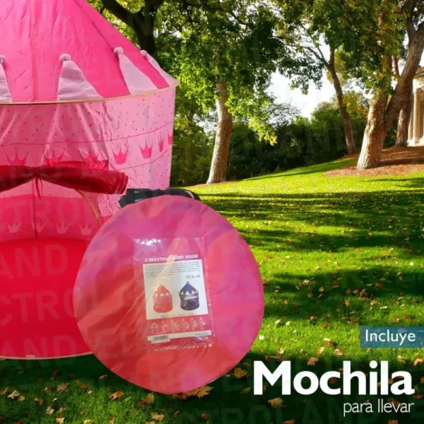 Carpa rosa 7 Castillo Carpa de Juguete Infantil Grande Tipo Pelotero Rosa