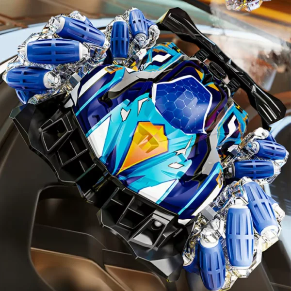 Auto Stunt Azul 360° a Control Remoto con Luces, Spray de Agua y Muñequera Interactiva