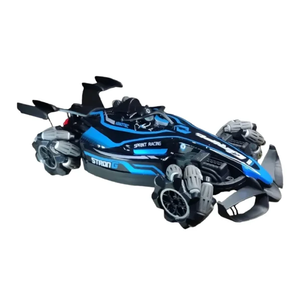 Auto Fórmula 1 de Juguete Azul con Giro 360°, Spray de Agua y Luces