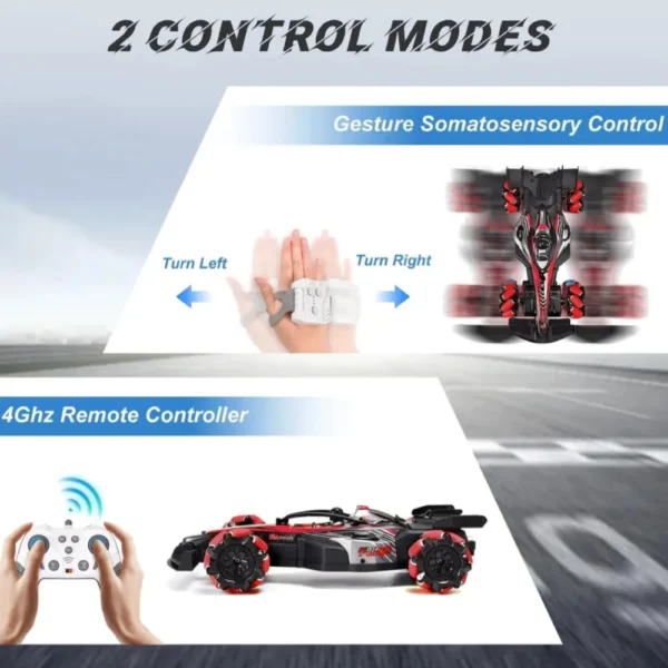 F1 Violeta 4 Auto Fórmula 1 Violeta con Giro 360°, Spray de Agua y Luces