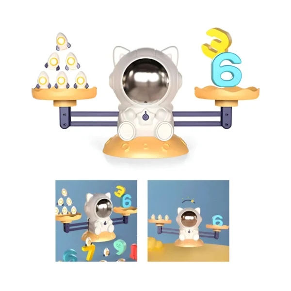 Juego Educativo Matemático con Balanza de Astronauta