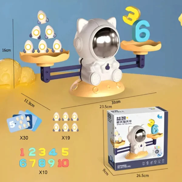 Juego Educativo Matemático con Balanza de Astronauta