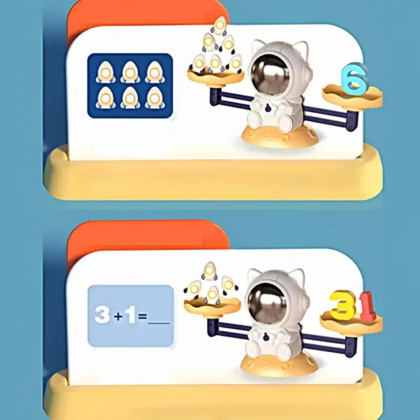Juego Educativo Matemático con Balanza de Astronauta