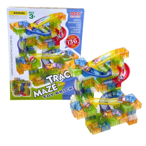 Bloques Laberinto de Bolitas – Set Armable de 136 Piezas