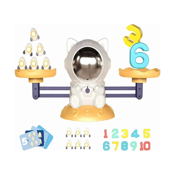 Juego Educativo Matemático con Balanza de Astronauta Juego Educativo Matemático con Balanza de Astronauta