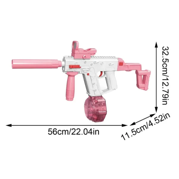 Pistola de Agua Eléctrica Rosa – Batería Recargable