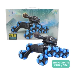 Tanque Con Muñequera Lanza Bolas De Gel Luces Y Spray Agua Azul Tanque