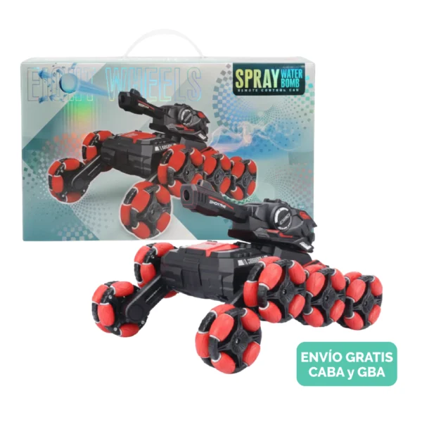 Tanque Con Muñequera Lanza Bolas De Gel Luces Y Spray Agua Rojo Tanque Tanque Con Muñequera Lanza Bolas De Gel Luces Y Spray Agua Rojo Tanque