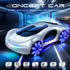 Auto Futurista A Control Remoto Luces Led Giro 360 Y Pilas Blanco Auto Futurista Blanco