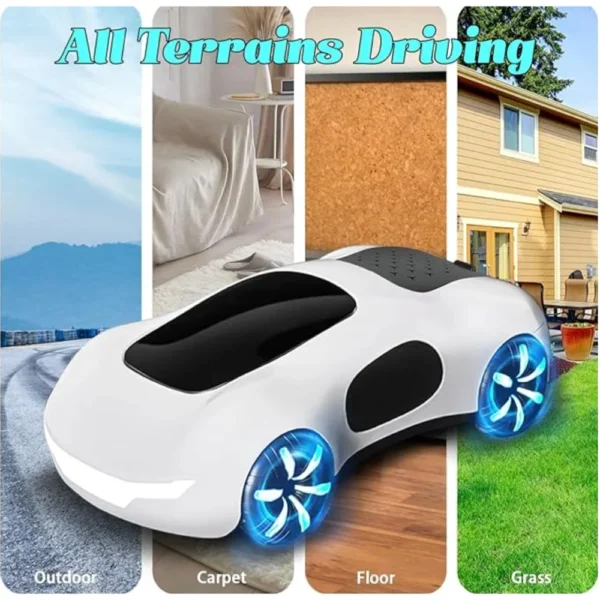 Auto Futurista A Control Remoto Luces Led Giro 360 Y Pilas Blanco Auto Futurista Blanco