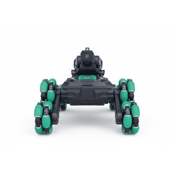 Water Bomb Verde_Water Bomb Verde 2 Tanque Verde 8 Ruedas con Lanzabolas, Luces y Spray Control Remoto y Muñequera