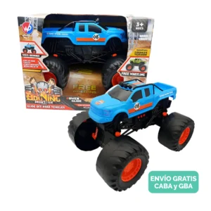 Monster Truck 6x6 a Fricción con Amortiguación Juguete Off Road Azul