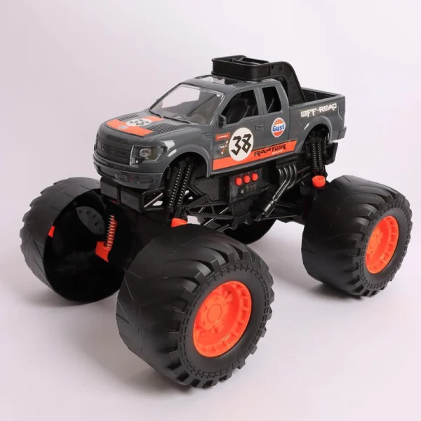 truck 7 Monster Truck 6x6 a Fricción con Amortiguación Juguete Off Road Negro