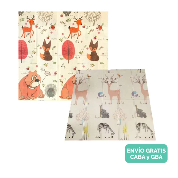 Alfombra antigolpes para bebes de bosque y animales Alfombra antigolpes para bebes de bosque y animales