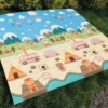 PP08 CAMPAMENTO JIRAFAS 4 Alfombra Antigolpes Bebe Reversible CAMPAMENTO y JIRAFAS 150x180 cm y 0,8 cm Grosor