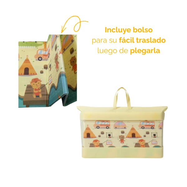 PP08 CAMPAMENTO JIRAFAS 5 Alfombra Antigolpes Bebe Reversible CAMPAMENTO y JIRAFAS 150x180 cm y 0,8 cm Grosor