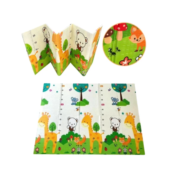 PP08 JIRAFAS Y ANIMALES 6 Alfombra Antigolpes Bebe Reversible JIRAFA- ANIMALES VARIOS 150x180 cm y 0,8 cm Grosor