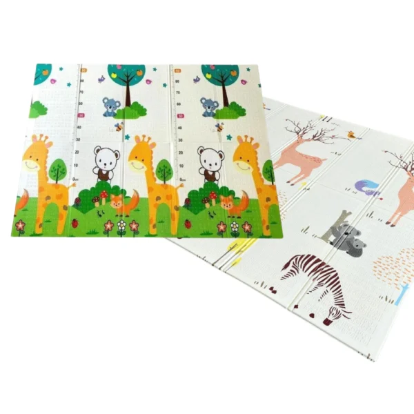 PP08 JIRAFAS Y ANIMALES 7 Alfombra Antigolpes Bebe Reversible JIRAFA- ANIMALES VARIOS 150x180 cm y 0,8 cm Grosor