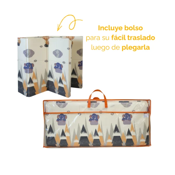 Alfombra Antigolpes Bebe Reversible ELEFANTES-GRANJA 200x180 cm y 0,8 cm Grosor