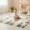 Alfombra Antigolpes Bebe Reversible ELEFANTES-GRANJA 200x180 cm y 0,8 cm Grosor
