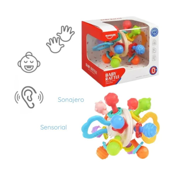 Kit “Primeros Juegos”: Gimnasio, Alfombra Antigolpes y Mordillo Sensorial