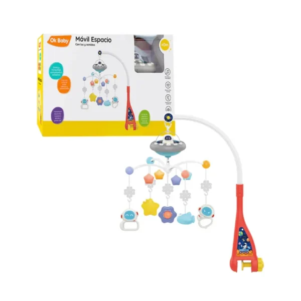 KIT 2 F Kit “Crecer y Descubrir”: Móvil Musical, Alfombra Antigolpes y Juguete Didáctico