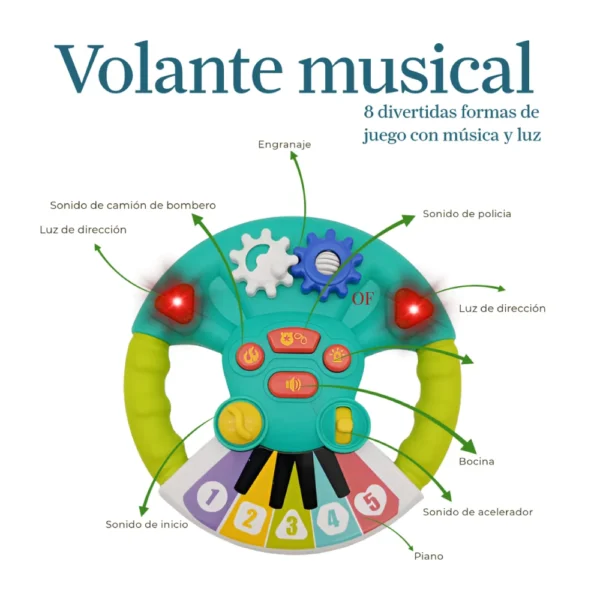 KIT 3 B Kit “Explorando los Sentidos” – Cubo Didáctico y Volante Musical Interactivo