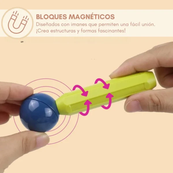 KIT 4 F Kit “Imaginación Activa” – Bloques Magnéticos x42 y Pizarra LED Creativa