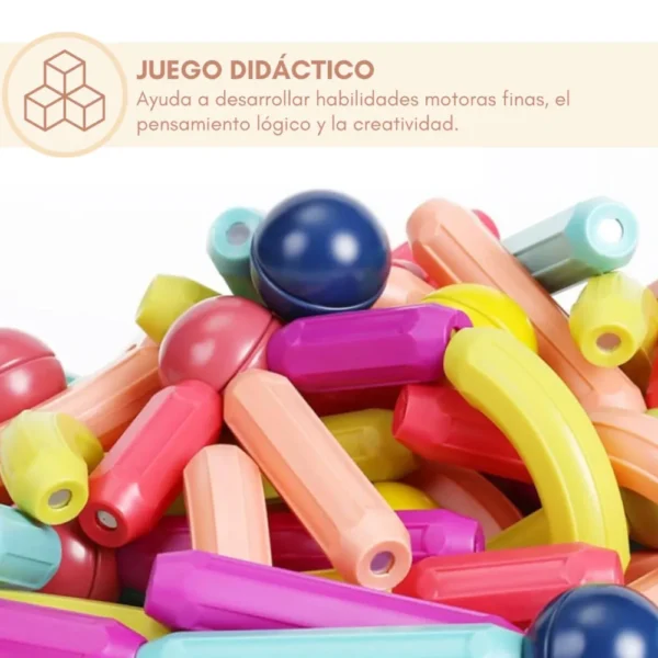 KIT 4 G Kit “Imaginación Activa” – Bloques Magnéticos x42 y Pizarra LED Creativa