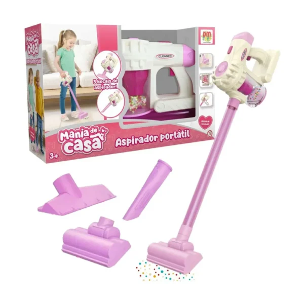 Aspiradora de Juguete 3 en 1 con Luz, Sonido y Accesorios